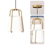 11 Inch pendant light  Brass sconce lighting Fabric hanging light