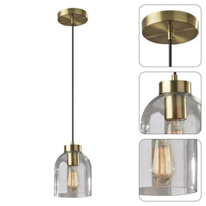 Antique finish ‎light bulb brass light fixture metal pendant light