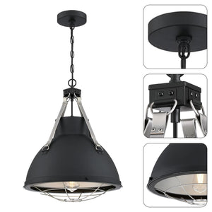 Industrial led lighting Black light fixture Steel pendant lighting for kitchen