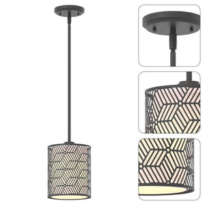 1-Light modern kitchen light matte black island light tc fabric and iron pendant light