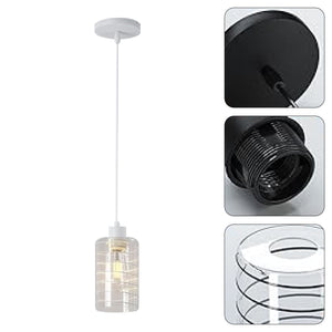 ‎Modern hanging light White pendant light Glass shade of lights