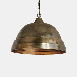 Oxidized Brass industrial lighting Aluminum dome light fixtures 1-Light kitchen island pendant lighting