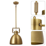 10" Industrial kitchen light golden pendant light brass fixtures light