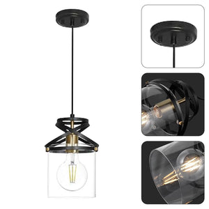 1 Pack lighting fixture Metal pendant light Black hanging light
