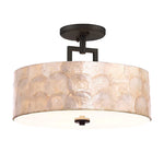 3-Light  shell chandelier Oil-Rubbed Bronze hall lights ceiling mount Metal coastal lighting fixtures