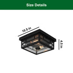 Farmhouse ceiling sconce Black mount light Glass, Metal Ceiling Light