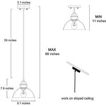 Black silver farmhouse pendant light barn kitchen hanging lights