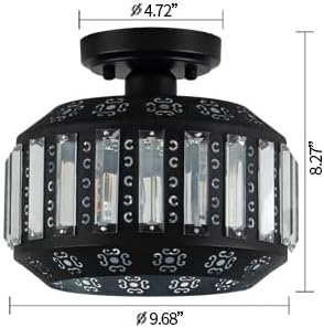 1 light entryway light black hallway light metal ceiling light