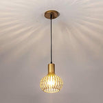 Modern brass industrial pendant light cage pendant fixture
