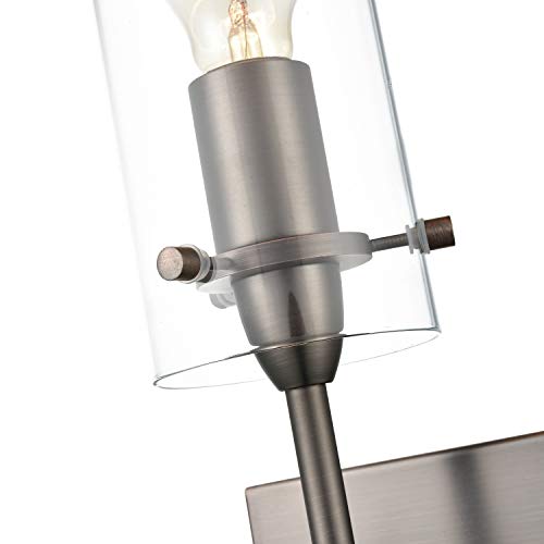 Cylinder clear glass modern wall sconce