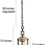 Industrial rustic kitchen pendant lighting glass kitchen island lighting
