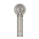 Industrial wall sconce with nickel finish