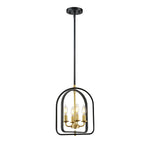 4 Light bulbs light black and gold light fixture metal  pendant lights