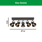 5 light spot light black ceiling light metal bathroom light