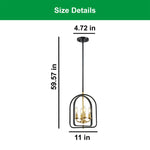 4 Light bulbs light black and gold light fixture metal  pendant lights