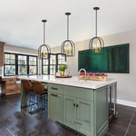 4 Light bulbs light black and gold light fixture metal  pendant lights