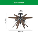 4 Light mount flush light black hallway lighting metal, wood ceiling light