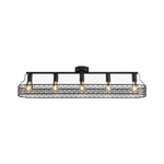 5 Light kitchen light fixtures black mount flush light  iron ceiling light