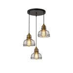 3 Light hangable lights black gold pendant light glass island lights