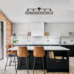 5 Light kitchen light fixtures black mount flush light  iron ceiling light