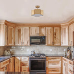 3 Light bulbs light gold light fixture acrylic, metalc ceiling light