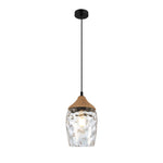 5.9” Pendant chandelier clear hanging lamp glass light fixtures