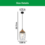 5.9” Pendant chandelier clear hanging lamp glass light fixtures