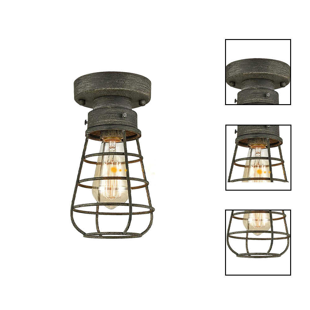 Farmhouse light fixture rust kitchen lamp ceiling iron, metal ceiling ...
