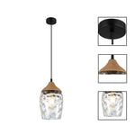 5.9” Pendant chandelier clear hanging lamp glass light fixtures