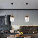 5.9” Pendant chandelier clear hanging lamp glass light fixtures