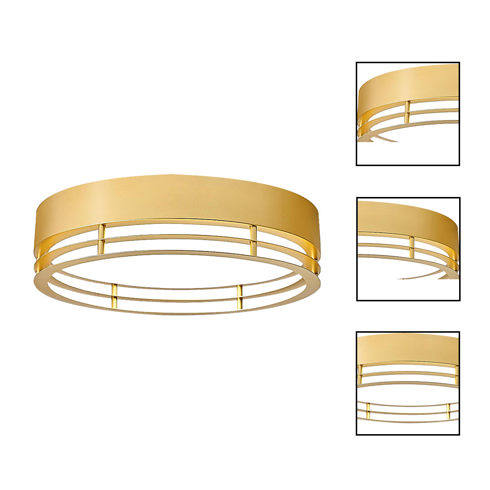 Led bulb light ceiling gold round led lights acrylic, metal ceiling li ...
