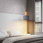 3 Pack bulb light gray pendant lights wood dining room light fixtures