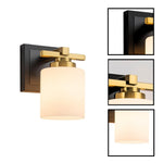 1 Light vanity mirror metal wall sconces black gold bulb light