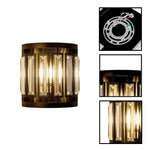 Modern vanity wall lamp crystal metal wall light fixture black hallway lighting