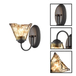 2 Pack light bulb light glass vanity light fixtures bronze wall sconces