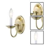 Art deco wall sconce metal shade lamp antique brass wall light