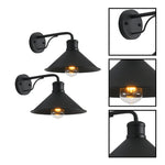 2 pack indoor light metal porch light black sconce lamps