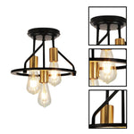 3-Light light fixtures metal ceiling lamp black gold ceiling light fixture