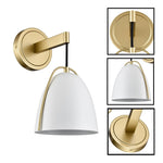 1 Light wall sconce gold wall lighting metal wall light fixture