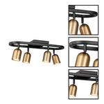 4 light led light bulbs metal ceiling light black brass shade lamp