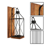 Dining room candle holders dark brown candle sconce glass, metal, wood wall candle stands