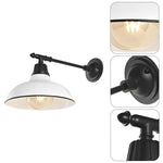 1-Light Wall sconce white, black porch lights metal light fixtures