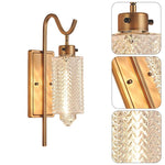1-Light wall lantern gold light fixture glass, iron living room lights