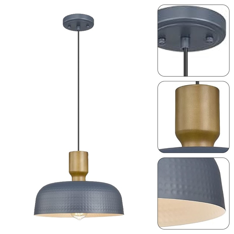 1 Pack hanging lights blue kitchen island lights metal pendant lights