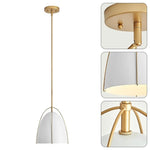 1-light dining room light white and gold kitchen light fixtures metal pendant light