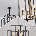 12 light home lantern tiered island pendant light fixture farmhouse kitchen hanging chandelier