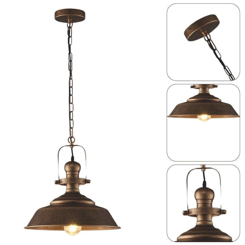 14.2 Inch dome hanging light bronze pendant light metal island lights