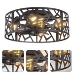 18 Inch caged light fixture black flush mount lights metal ceiling light