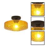 1 light bulbs light glass kitchen light Amber shade  light