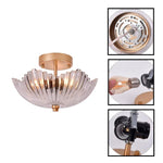 Modern bulb light glass ceiling light gold ceiling mount flush light